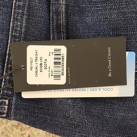 Citizens Of Humanity Mens Perform Casual Straight Blue Jeans Sz 42 New With Tags - Picture 5 of 8